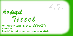 arpad tittel business card